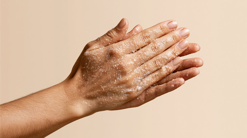 Hands being massaged with cream during the Nailcure treatment