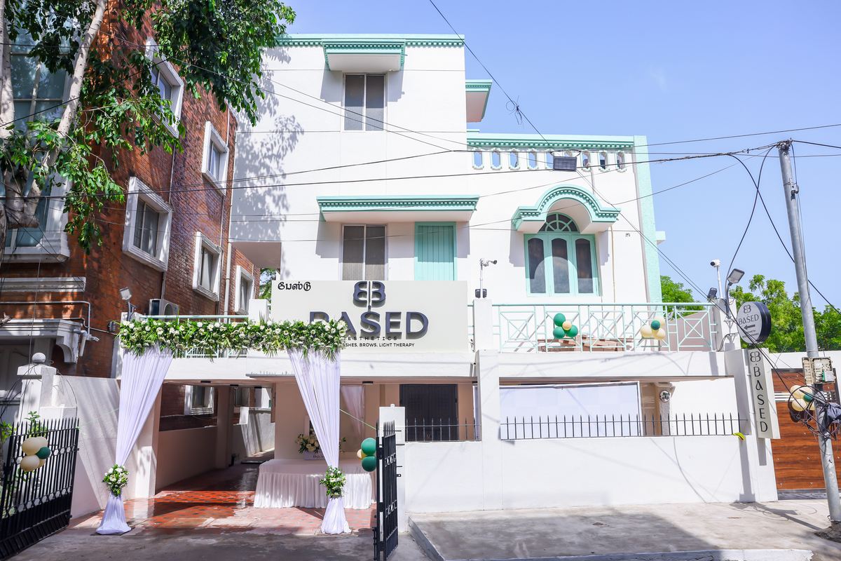 The Based Aesthetics studio building on Sundar Lal Nahata Avenue, Kilpauk